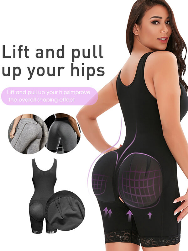 Tummy control bodysuit can help lift and pull up your hips!