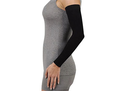 What is the purpose of the compression arm sleeves?