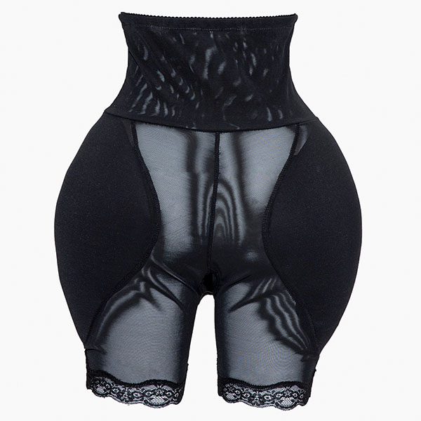 the back of custom High Waisted Body Shaper Shorts Body Shaper For Women
